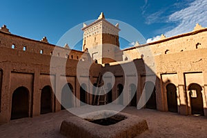 Morocco. Skoura. Kasba Amridil. 19th century, built for M\'hamed Ben Brahim Nasiri. Inside main kasbah residence. Ouarzazate