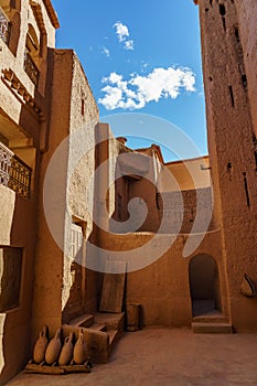 Morocco. Skoura. Kasba Amridil. 19th century, built for M\'hamed Ben Brahim Nasiri. Inside main kasbah residence, Skoura,
