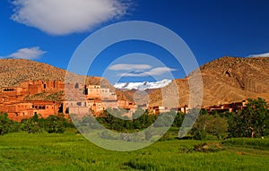 Morocco village in mountains