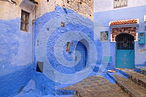 In Morocco, the walls of the buildings are blue, as well as indigo in places.