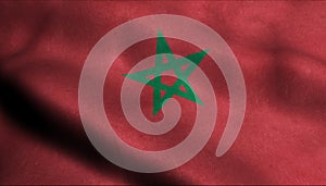 Morocco Waving Flag in 3D