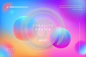 Morph Background Gradient Colorful with Circle Shape Glass Effect Frame Title Text.