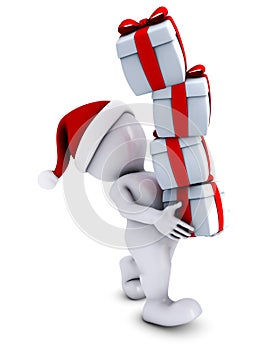 Morph Man with christmas gifts photo