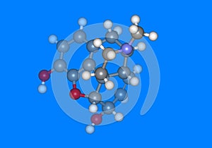 Morphine molecular model