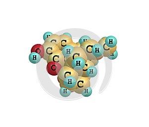 Morphine molecule isolated on white