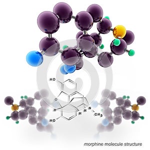 Morphine molecule structure