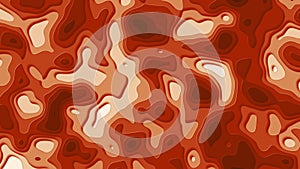 Morphing of a shape similar to a liquid layered topographic map. Seamless loop fractal form background.