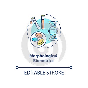 Morphological biometrics concept icon