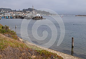 Morro Bay, California, fog is lifting