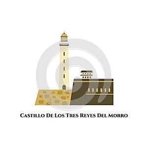 Morro Castle Castillo de los Tres Reyes Magos del Morro. El Morro fortress and lighthouse in Havana Cuba. Famous historical