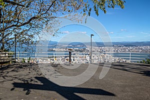 Morro da Cruz Viewpoint and Downtown Florianopolis City view - Florianopolis, Santa Catarina, Brazil