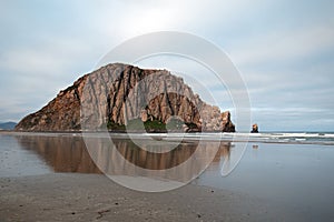 Morro Rock in the early morning at Morro Bay State Park on the Central California Coast USA