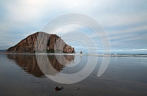 Morro Rock in the early morning at Morro Bay State Park on the Central California Coast USA