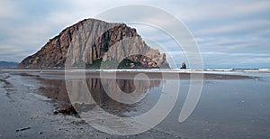 Morro Rock in the early morning at Morro Bay State Park on the Central California Coast USA