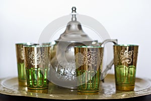 Morrocco traditional tea service photo