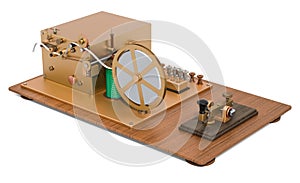 Morse code telegraphy device, 3D rendering