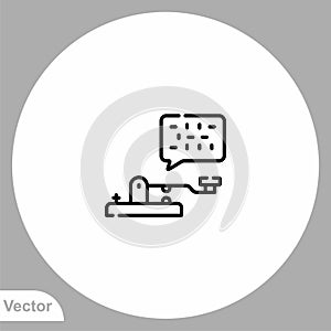 Morse code vector icon sign symbol