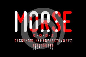 Morse code visual guide font