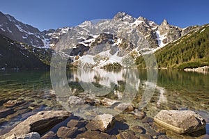 Morskie Oko lake in the Tatra Mountains, Poland photo