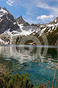 Morskie Oko pond in polish Tatra mountains photo