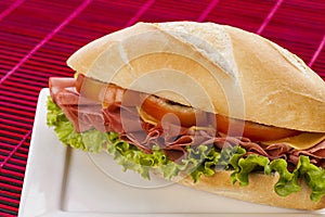 Mortadela sandwich photo