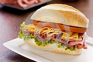 Mortadela sandwich photo