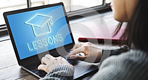 Mortar Board Education Success Icon Concept