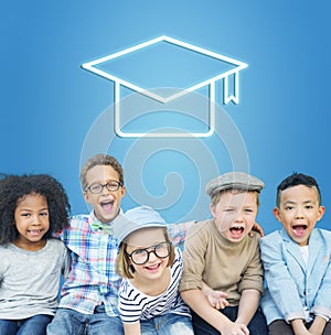 Mortar Board Education Success Icon Concept