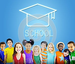 Mortar Board Education Success Icon Concept