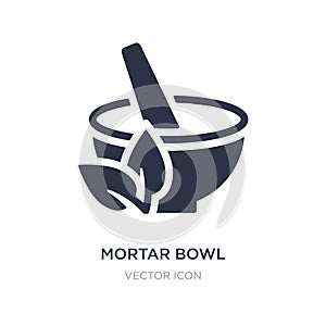 mortar bowl icon on white background. Simple element illustration from Beauty concept