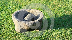 Mortar and Pestle Grinding Machine Made of Stone