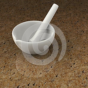 Mortar and pestle for pharmacy mixtures
