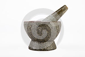 Mortar on white background.