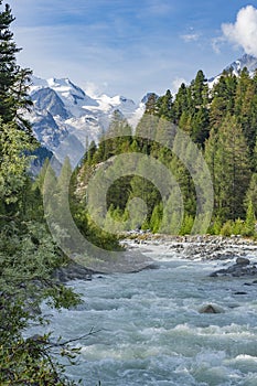 Morteratsch Valley, Engadin, Switzerland