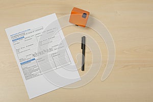 Mortgage application form