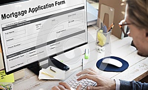 Mortgage Application Form Information Details Concept