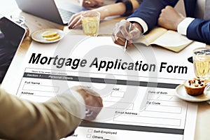 Mortgage Application Form Information Details Concept