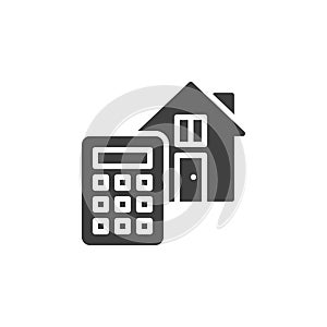 Mortgage calculator vector icon