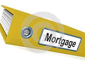 Mortgage Computer Key Showing Real Estate Borrowing photo