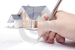 Mortgage contract photo