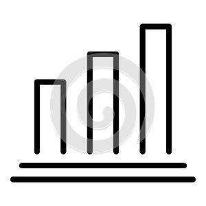 Mortgage histogram icon, outline style