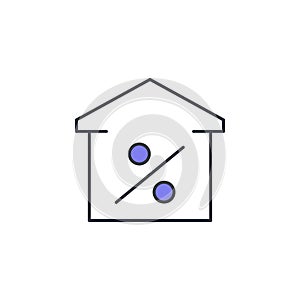 mortgage icon. Element of web icon with one color for mobile concept and web apps. Thin line mortgage icon can be used for web and