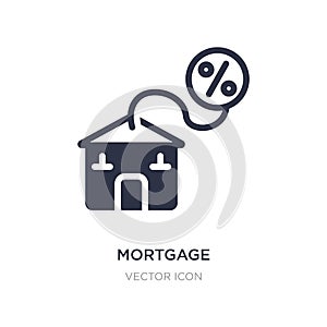 mortgage icon on white background. Simple element illustration from Digital economy concept