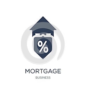 Mortgage indemnity protection/guarantee icon. Trendy flat vector