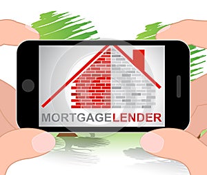 Mortgage Lender Means Home Loan 3d Illustration