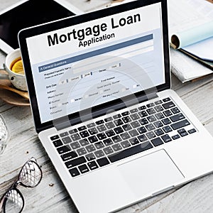 Mortgage Loan Application Form Concept