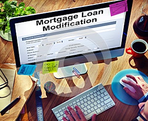 Mortgage Loan Pawn Pledge Refinance Insure Concept photo