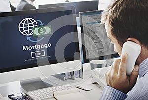 Mortgage Payment Debt Finance Website Online Concept