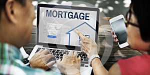 Mortgage Property Login Page Web Graphic Concept