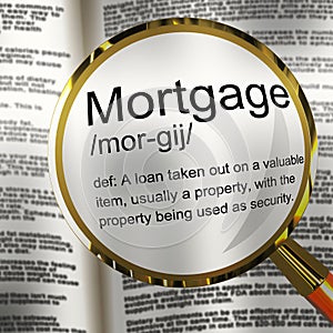 Mortgage Rates Definition For Buy To Let Morgage Or Home Ownership Finance - 3d Illustration